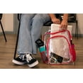 thumbnail image 5 of Trailmaker Clear See Through Backpack| Transparent Clear Backpack Bags Stadium Approved for Mens, Women, Travel (Red), 5 of 10