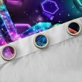 thumbnail image 4 of Homewish Glowing Game Controller Blackout Curtains,Monogram L Curtains Pack of 2 (42x84 Each),Orange Green, 4 of 6
