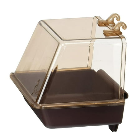 Bird Bath Parrot Bathing Tub Cube Easy to Mount Transparent Bird Bath Shower Bathtub Box for Exquisite Workmanship Durable Long Service Life