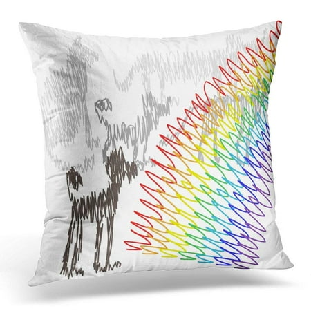 - CMFUN Condolence Funeral for Pet with Rainbow Bridge and Spirits of Cats and Dogs Afterlife Pillows case 18x18 Inches Home Decor Sofa Cushion Cover