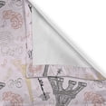 thumbnail image 4 of Ambesonne Paris Valance Pack of 2, Nostalgic Sketch Words, 42"X12", Multicolor, 4 of 5