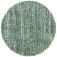 thumbnail image 2 of SAFAVIEH Hudson Shag Jaden Striped Area Rug, Green/Ivory, 7' x 7' Square, 2 of 3
