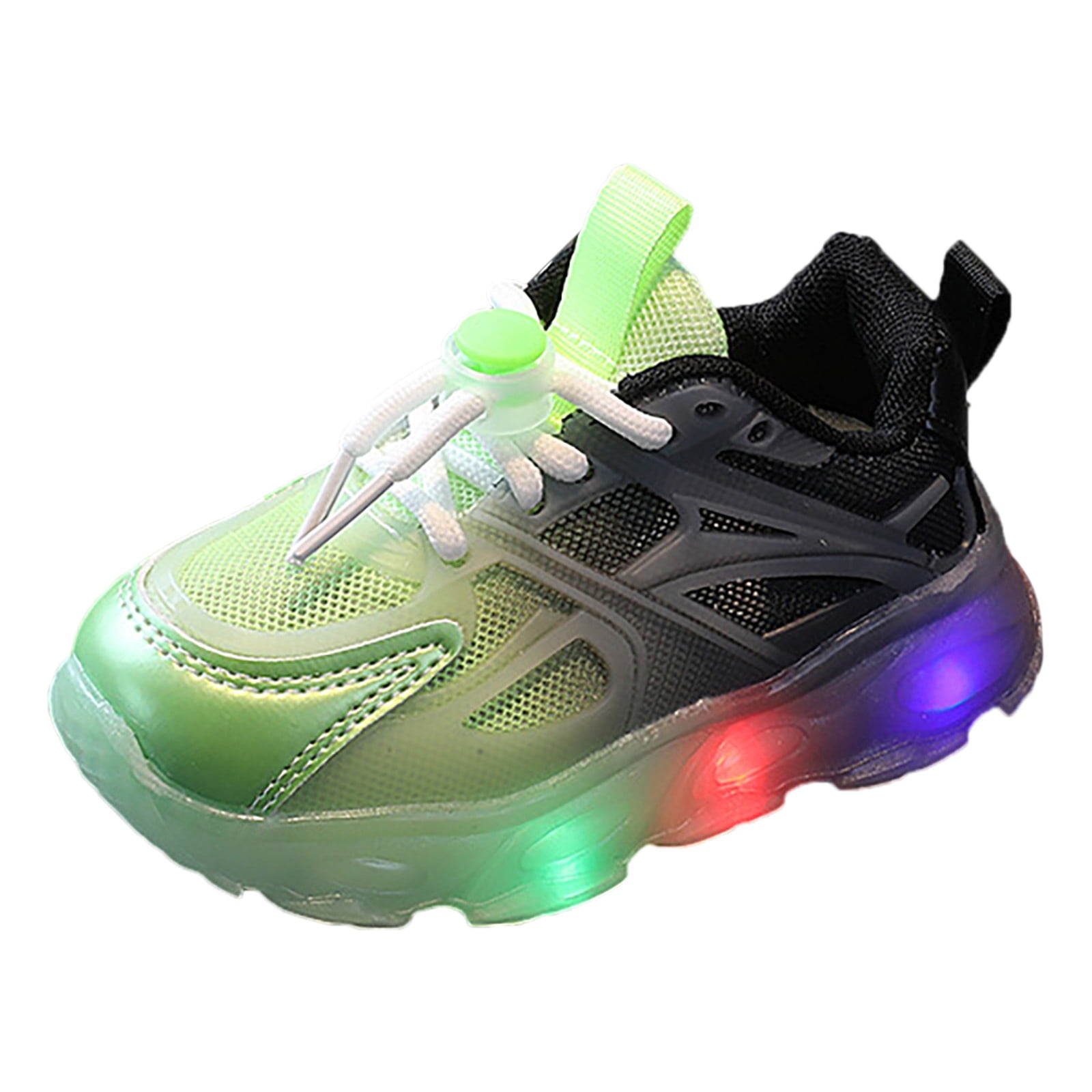 adviicd Girls Gym Shoes Athletic Gym Shoes Girls Kids Running Sport Shoes Lightweight Breathable Sneakers Green 22