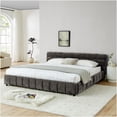 thumbnail image 2 of King Size Upholstered Storage Bed Frame with Headboard and Drawers, Modern Platform Bed with Ample Storage Space, 2 of 10