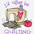thumbnail image 3 of CafePress - I'd Rather Be Quilting Ringer T - 100% Cotton Ringed T-Shirt, 3 of 4