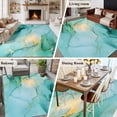 thumbnail image 5 of Teal Marble Area Rug 5x7 FT, Non Slip Bedroom Throw Carpet, Abstract Art Modern Ink Painting Washable Soft Floor Carpet Non-Shedding Rug for Dining Room Bedside Classroom Desk, 5 of 9