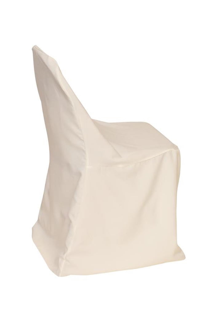 Your Chair Covers Polyester Folding Cover White For Wedding Party Birthday Patio Etc