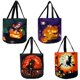thumbnail image 1 of OurWarm Halloween Linen Candy Bag with LED Lights Non Pumpkin Handbag Ghost Festival Skull Bag for Halloween Party Supplies, 1 of 4