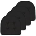 thumbnail image 4 of U-Shaped Memory Foam No Slip Back 17 x 16 Chair Pad 4 Pack Black, 4 of 7