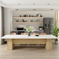 thumbnail image 2 of WIAWG 126" W Large Dining Table, 10.5 Ft Rectangular Kitchen Tables for Dining Room Farmhouse Office, 2 of 7