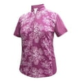 thumbnail image 1 of Monterey Club Women's Chalk Floral Print Contrast Golf Polo Shirt #2498, 1 of 2