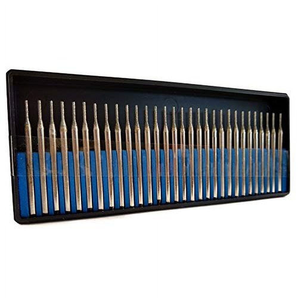 DRILAX Diamond Drill Bit Burr Set Diamond Coated 30 Pack 1mm