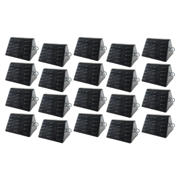 Wheel Chock w/ Eye Bolt 7.87"W x 5.7"H x 9.45"L (20 Pack)