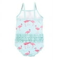 thumbnail image 2 of Hudson Baby Girls Baby Swimsuit, Mint Flamingo, 3-6 Months, 2 of 2