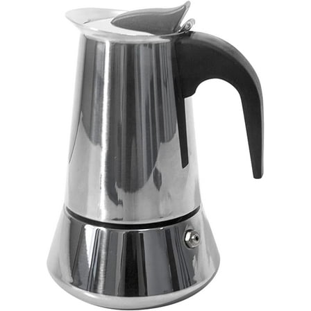 Stovetop Espresso Maker, Stainless Steel Moka Pot, Coffee Percolator Stovetop,Italian Coffee Maker for Home & Camping-4Cup