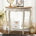 thumbnail image 2 of Baxton Studio Cordelia Console Table in White and Natural Brown, 2 of 8