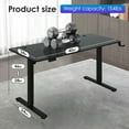 thumbnail image 7 of YRLLENSDAN Height Adjustable Standing Desk 40x24 Inch, Electric Stand up Desk Raising Desk Ergonomic Desk Large Standing Desk with Headphone Holder & 2 Memory Function Work Desk for Home Office, Black, 7 of 7