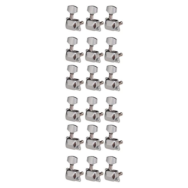 Yuarrent 6 piezas guitarra semisellada cabeza de la máquina clavijas de afinación guitarras afinadores perillas instrumento de cuerda piezas de repuesto 6 izquierda 3piezas Yuarrent CBP232492