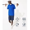 thumbnail image 5 of Men's Regular-Fit Cotton Short Sleeve Jersey Casual Plain Polo Shirt Royal Blue M, 5 of 6