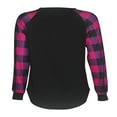 thumbnail image 5 of Womens Plaid Blouse Maternity T Shirts Patchwork Loose Pregnant Solid Tops, 5 of 5