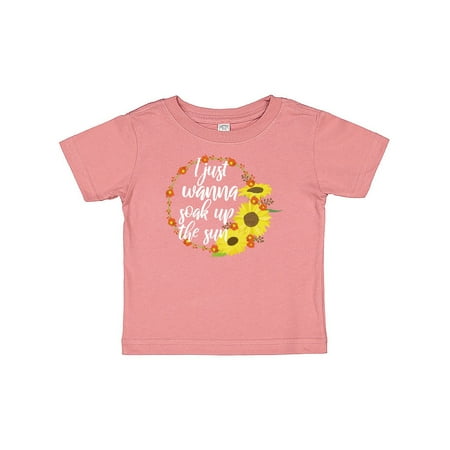 

Inktastic Sunflower I Just Wanna Soak up the Sun Gift Baby Boy or Baby Girl T-Shirt