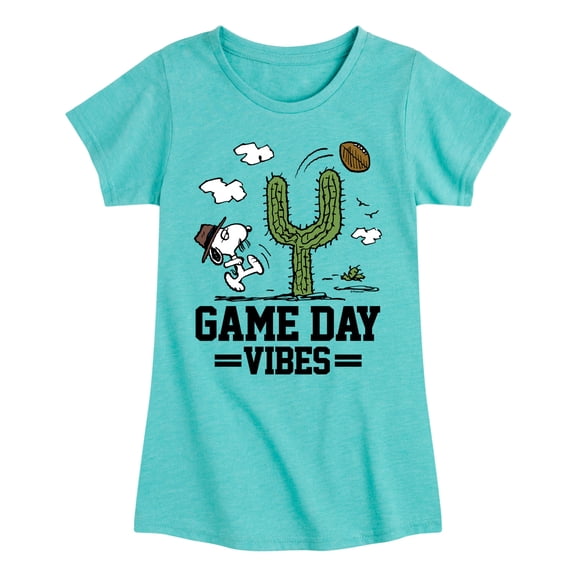 Peanuts - Game Day Vibes - Toddler & Youth Girls Short Sleeve Graphic T-Shirt