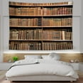 SWFSZGL Home Products Vintage Bookshelf Tapestry Wall Hanging Retro ...