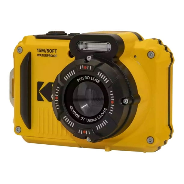 Kodak PIXPRO WPZ2 - Appareil Photo Numérique - compact - 16,35 MP - 1080p / 30 fps - zoom Optique 4x - Wi-Fi - sous l'Eau jusqu'à 45 Pieds - Jaune
