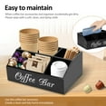 thumbnail image 2 of AEVXKHI Coffee Station Organizer, 5 Compartments Coffee Bar Accessories Organizer, Wood Coffee Bar Organizer, Coffee Storage Station Coffee Pods Holder for Countertop Coffee Bar, 2 of 10