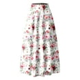 thumbnail image 3 of White Skirt for Women Floral Graphic Maxi Long Loose Fit Beach Formal Prom Party Evening Happy Holiday Gift Rave Bohemian Hawaiian High Cut Tropical Skort Womens 2025 XXL, 3 of 3