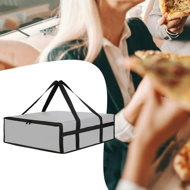 Bolsa de transporte aislante para pizza, asa reforzada, ligera, para almacenar alimentos fríos y calientes, para catering, comida para llevar al 40 cm x 40 cm x 15 cm
