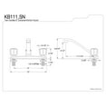 thumbnail image 3 of Kingston KB111SN Americana Two-Handle 2-Hole 8" Centerset Kitchen Faucet in Brushed Nickel, 3 of 4