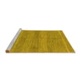 thumbnail image 2 of Ahgly Company Machine Washable Indoor Square Abstract Yellow Modern Area Rugs, 7' Square, 2 of 4