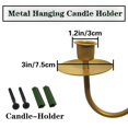 thumbnail image 3 of Metal Wall Candle Sconce Holder Set of 2 Wall Mount Candle Holder Pillar Holder Modern Wall Candle Sconces Hanging for Living Room Farmhouse Fireplace Wedding16.5×5"×3" (Gold), 3 of 6