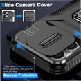 thumbnail image 2 of Heavy Duty Armor Case for iPhone 14 Pro with Slide Camera Cover & Magnetic Ring Stand Black, 2 of 5