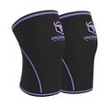thumbnail image 1 of Rodilleras de 7 mm (1 par) - Rodilleras de alto rendimiento para levantamiento de pesas, cross training y powerlifting - Las mejores rodilleras y correas de compresión - para hombres y mujeres (Negro/, 1 of 5