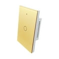thumbnail image 1 of Smart Wi-Fi Wall Switch, 2.4 GHz Wireless Touch Switch, AC100–240 V, 300 W Per Circuit, Fits US Standard Wall Boxes, Tempered Glass Panel, 1 of 6