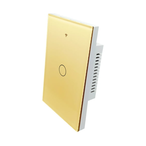 Interrupteur Intelligent H, Interrupteur Mural Intelligent Wi‐Fi, Interrupteur Tactile Wi‐Fi 2,4 GHz, Compatible avec les Interrupteur Muraux Us, 1