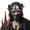 silvery, variant on VZQI Half Face Devil Mask for Adults, PU Ram Horn Demon Masquerade Mask for Halloween Cosplay Party