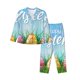 thumbnail image 1 of Fotbe Happy Easter Conjunto de Pijama de Manga Larga para Mujer con Estampado, Ropa de Dormir de 2 Piezas, Conjunto de Casa Suave y Cómodo con Bolsillos-Large, 1 of 7