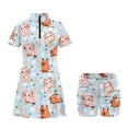 thumbnail image 3 of Psesaysky Axolotl Capybara Tennis Dress for Women Zipper Collared Golf Athletic Dresses Sleeveless with Inner Shorts&Pockets Sun Protection Workout Sport Sundress, 3 of 7