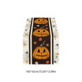 thumbnail image 3 of Yhmxh Halloween Table Runner, Spooky Black Crow/Jack-O'-Lantern Print Table Runner, Linen Halloween Table Decor, Gothic Tablecloth for Fall Dinner, Halloween Party and Gothic Home Decoration, 3 of 6