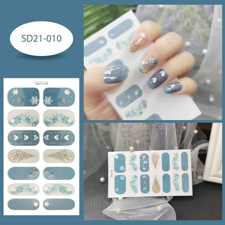 37 Styles Drawing Pattern Nail Stickers Waterproof Nail Art Design