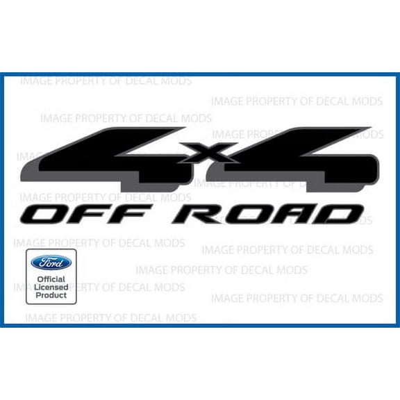 Decal Mods 4x4 Offroad Black / BlackOut Decals Stickers for Ford F150 - FBLK (1997-2008) (set of 2)
