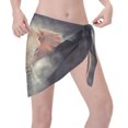 thumbnail image 3 of Kll Elephant In Smoke Print Women'S Sarong Coverups Short Bathing Suit Wrap Skirt Beach Wrap Swimsuit Cover Ups, 3 of 7