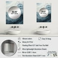 thumbnail image 4 of Designart "Simplistic Black and Blue Wave Design II" Coastal Mirror Wall Decor - Coastal Blue Coastal Large Mirror For Wall Art Decor - 32" x 24" Inch, 4 of 5