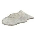thumbnail image 1 of Xingzhi Polyester Stay Warm And Comfortable With Longhair Faux Fur Rug Multifunctional Faux Lambskin Rug Gray and white, 1 of 6