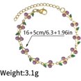 thumbnail image 5 of Cute Cherry Bracelet for Women Sweet Fruit Bohemian Bracelet Stainless Steel Chic Statement Adjustable Link Chain Stacking Trendy Hand Jewelry, 5 of 9