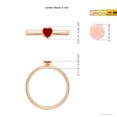 thumbnail image 4 of ANGARA Natural Bezel-Set Solitaire Heart Ruby Promise Ring in 14K Rose Gold for Women (Size-4mm) | July Birthstone, Birthday, Anniversary, Jewelry Gift for Women | Natural Ruby Ring, 4 of 9