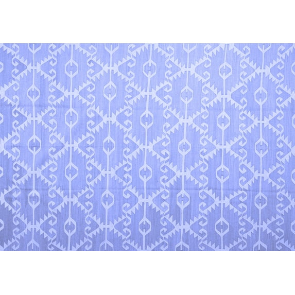 Ahgly Company Machine Washable Indoor Rectangle Abstract Blue Contemporary Area Rugs, 8' x 10'